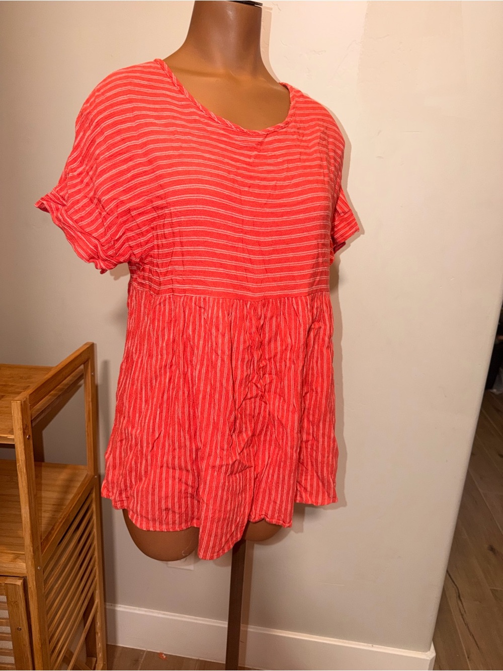 Sun n Moon Pink Striped Lightweight Top Medium